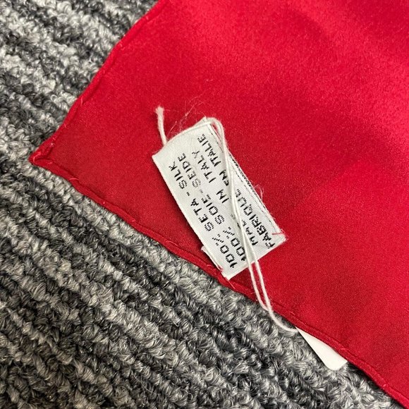 Chanel Blue & Red Silk Bag Print Scarf - Picture 8 of 9